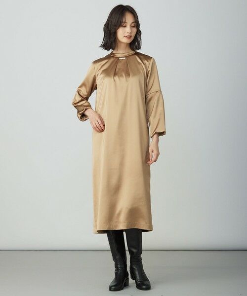 J.PRESS / ジェイプレス ロング・マキシ丈ワンピース | ノーブルサテン ワンピース | 詳細4