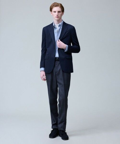 J.PRESS / ジェイプレス スラックス・ドレスパンツ | 【ストレッチ / 洗える】トリートメントウールシェードブルーチェック スラックス | 詳細3