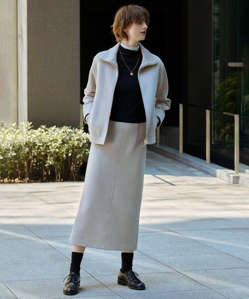 J.PRESS / ジェイプレス ミニ・ひざ丈スカート | ダンボールジャージー ナロー スカート | 詳細1