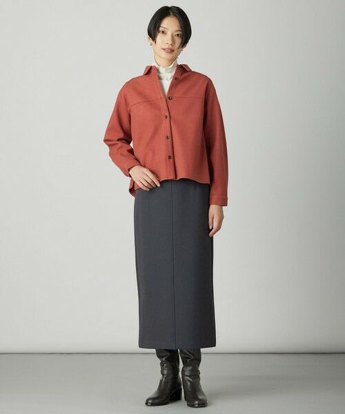 J.PRESS / ジェイプレス ミニ・ひざ丈スカート | ダンボールジャージー ナロー スカート | 詳細15