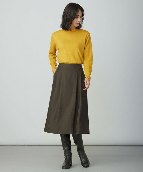 J.PRESS / ジェイプレス ミニ・ひざ丈スカート | CUPRAツイル タック スカート | 詳細13