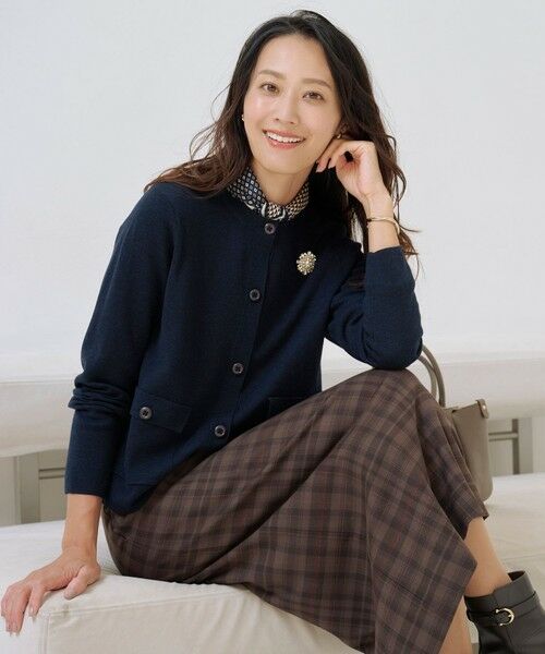 J.PRESS / ジェイプレス ミニ・ひざ丈スカート | milledタータンラメチェック ナロー スカート | 詳細16