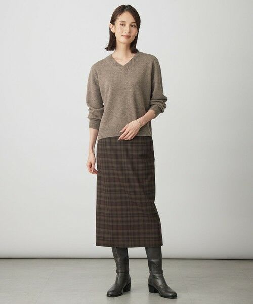 J.PRESS / ジェイプレス ミニ・ひざ丈スカート | milledタータンラメチェック ナロー スカート | 詳細17