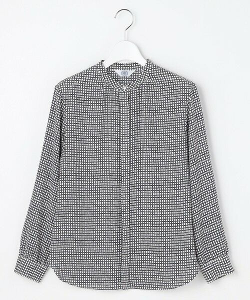 J.PRESS / ジェイプレス シャツ・ブラウス | ジーナ梨地 幾何プリント ブラウス | 詳細13