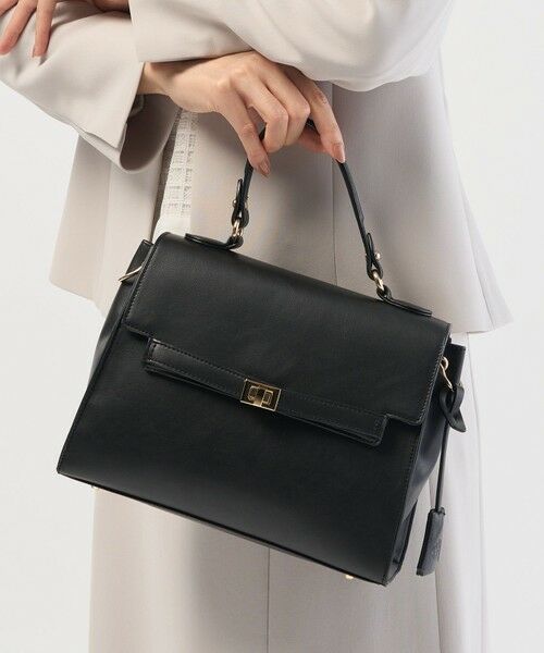 J.PRESS/ジェイプレス 【2way】フラップノーブル バッグ ブラック系 F