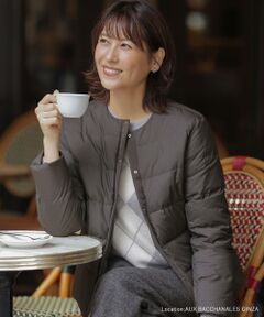 J.PRESS / ジェイプレス ダウンジャケット・ベスト | 【洗える】ライトダウン ノーカラー ジャケット