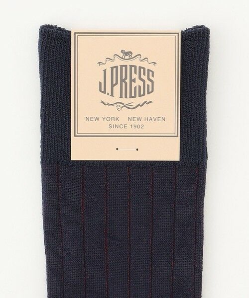 J.PRESS / ジェイプレス ソックス | 【定番】ハイゲージリブワイドストライプソックス | 詳細1