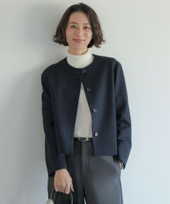 J.PRESS / ジェイプレス ノーカラージャケット | 【WEB限定カラーあり】ツムギートflannel ノーカラー ジャケット