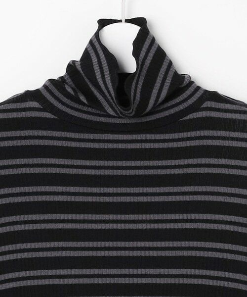 J.PRESS / ジェイプレス カットソー | カシミヤシルク シアーリブ ボーダー タートル カットソー | 詳細9
