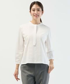 J.PRESS / ジェイプレス カットソー | レースコンビ ボウタイ カットソー