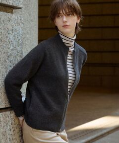 J.PRESS / ジェイプレス ニット・セーター | CAT ジップアップ ブルゾン ニット