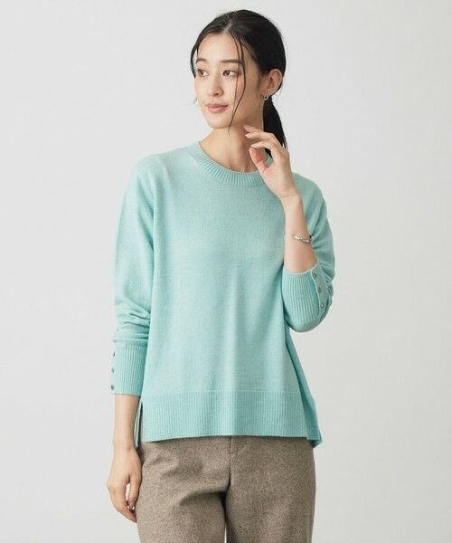 J.PRESS / ジェイプレス ニット・セーター | CASHMERE BLEND クルーネック ニット(ミントグリーン系)