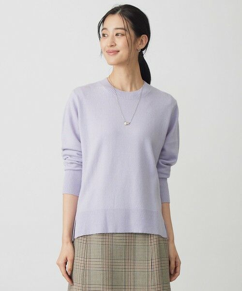 J.PRESS / ジェイプレス ニット・セーター | CASHMERE BLEND クルーネック ニット(ラベンダー系)