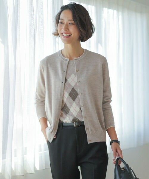 J.PRESS / ジェイプレス その他トップス | アーガイル ツイン ニット(ベージュ系)