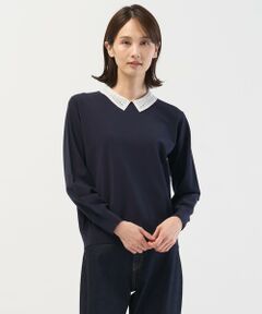 J.PRESS / ジェイプレス ニット・セーター | レーヨンストレッチ 刺?襟 ニット