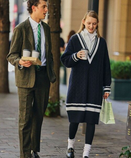 J.PRESS / ジェイプレス ニット・セーター | 【J.PRESS ORIGINALS × CLUEL】チルデンニットワンピース | 詳細10