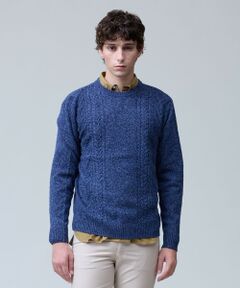 J.PRESS / ジェイプレス ニット・セーター | ウール×カシミヤの上質素材【Cash Lamb's Wool】ケーブルクルーネック ニット_25年モデル
