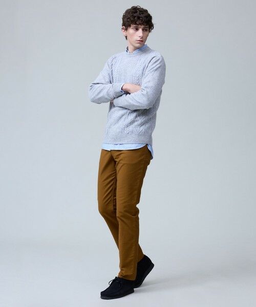J.PRESS / ジェイプレス ニット・セーター | ウール×カシミヤの上質素材【Cash Lamb's Wool】ケーブルクルーネック ニット_25年モデル | 詳細2