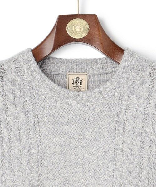 J.PRESS / ジェイプレス ニット・セーター | ウール×カシミヤの上質素材【Cash Lamb's Wool】ケーブルクルーネック ニット_25年モデル | 詳細6