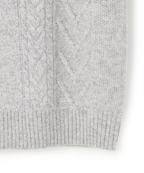 J.PRESS / ジェイプレス ニット・セーター | ウール×カシミヤの上質素材【Cash Lamb's Wool】ケーブルクルーネック ニット_25年モデル | 詳細8