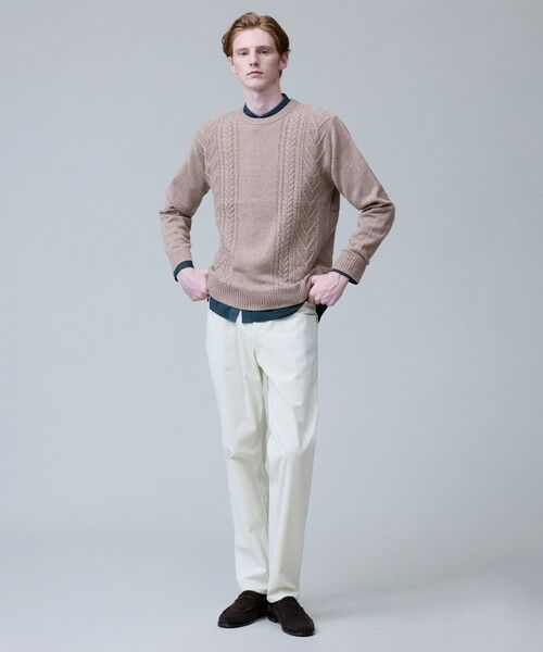 J.PRESS / ジェイプレス ニット・セーター | ウール×カシミヤの上質素材【Cash Lamb's Wool】ケーブルクルーネック ニット_25年モデル | 詳細19