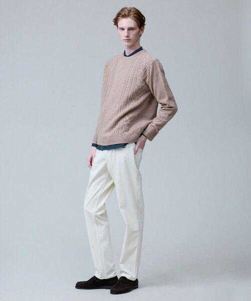 J.PRESS / ジェイプレス ニット・セーター | ウール×カシミヤの上質素材【Cash Lamb's Wool】ケーブルクルーネック ニット_25年モデル | 詳細20
