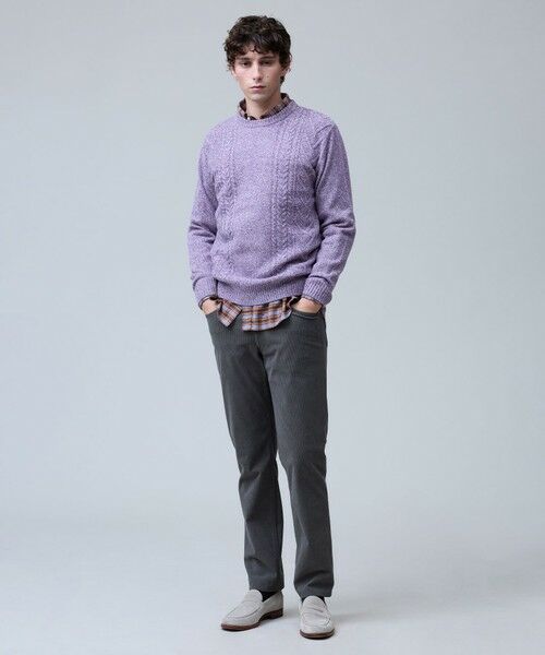 J.PRESS / ジェイプレス ニット・セーター | ウール×カシミヤの上質素材【Cash Lamb's Wool】ケーブルクルーネック ニット_25年モデル | 詳細22