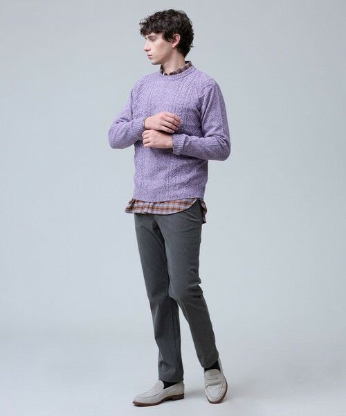 J.PRESS / ジェイプレス ニット・セーター | ウール×カシミヤの上質素材【Cash Lamb's Wool】ケーブルクルーネック ニット_25年モデル | 詳細23