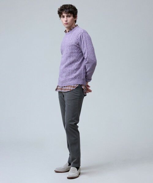J.PRESS / ジェイプレス ニット・セーター | ウール×カシミヤの上質素材【Cash Lamb's Wool】ケーブルクルーネック ニット_25年モデル | 詳細24