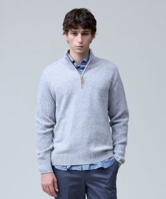 J.PRESS / ジェイプレス ニット・セーター | ウール×カシミヤの上質素材【Cash Lamb's Wool】ハーフジップ ニット_25年モデル