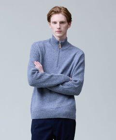 J.PRESS / ジェイプレス ニット・セーター | ウール×カシミヤの上質素材【Cash Lamb's Wool】ハーフジップ ニット_25年モデル