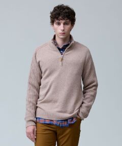 J.PRESS / ジェイプレス ニット・セーター | ウール×カシミヤの上質素材【Cash Lamb's Wool】ハーフジップ ニット_25年モデル