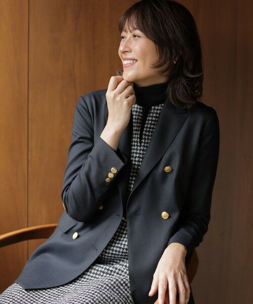 J.PRESS / ジェイプレス ロング・マキシ丈スカート | ウールシルク ハウンドトゥース ジャンパースカート | 詳細2