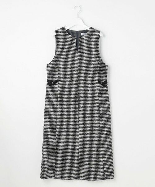 J.PRESS / ジェイプレス ロング・マキシ丈スカート | ウールシルク ハウンドトゥース ジャンパースカート | 詳細6