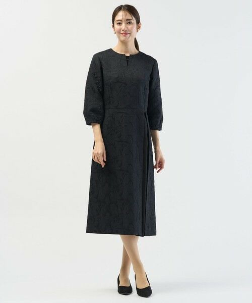 J.PRESS / ジェイプレス ロング・マキシ丈ワンピース | ボタニカルジャガード ワンピース | 詳細15