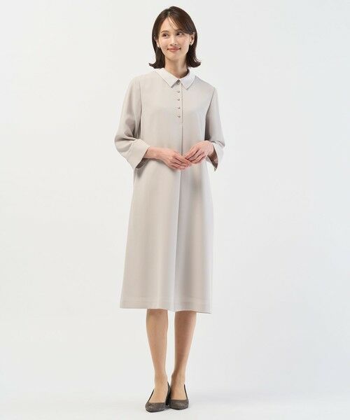 J.PRESS / ジェイプレス ロング・マキシ丈ワンピース | 【2way】セラテリーダブルクロス 襟付き ワンピース | 詳細7