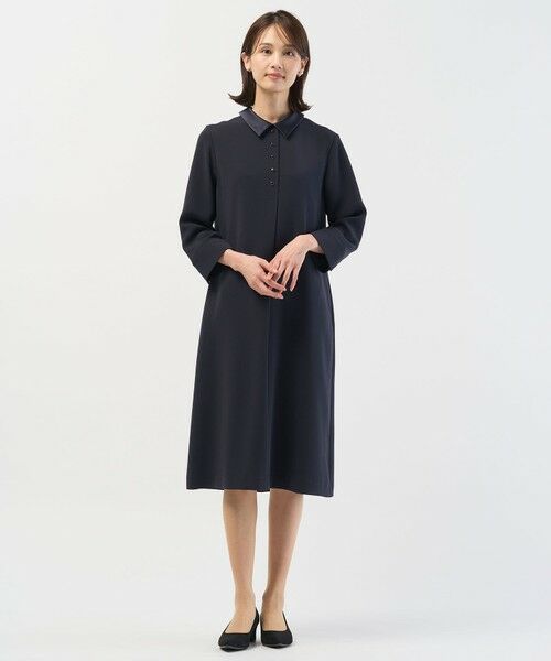 J.PRESS / ジェイプレス ロング・マキシ丈ワンピース | 【2way】セラテリーダブルクロス 襟付き ワンピース | 詳細23