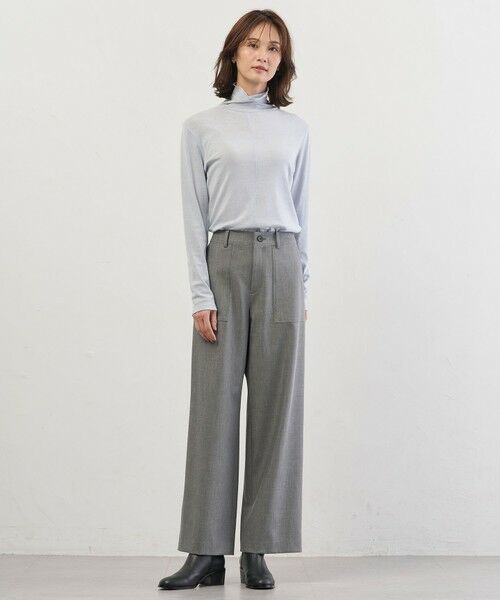 J.PRESS / ジェイプレス その他パンツ | シャンブレー2wayストレッチ ワイド ストレート パンツ | 詳細18