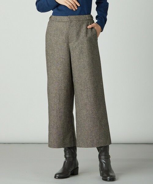 J.PRESS / ジェイプレス その他パンツ | ラメツイード クロップド パンツ(ブラウン系)