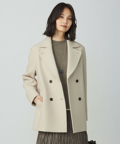 J.PRESS/ジェイプレス 【WEB限定カラーあり】Jackal ソフトメルトン Pコート ベージュ系 11 J.PRESS/ジェイプレス 【WEB限定カラーあり】Jackal ソフトメルトン Pコート ベージュ系 11