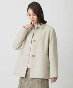 J.PRESS / ジェイプレス ステンカラーコート | ショートビーバー ショート丈 ステンカラー コート