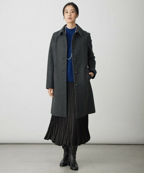 J.PRESS / ジェイプレス ステンカラーコート | ショートビーバー ロング丈 ステンカラー コート | 詳細14