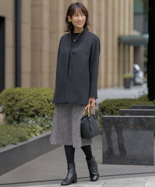 J.PRESS / ジェイプレス その他アウター | ショートビーバー ミディ丈 スタンドカラー コート | 詳細6