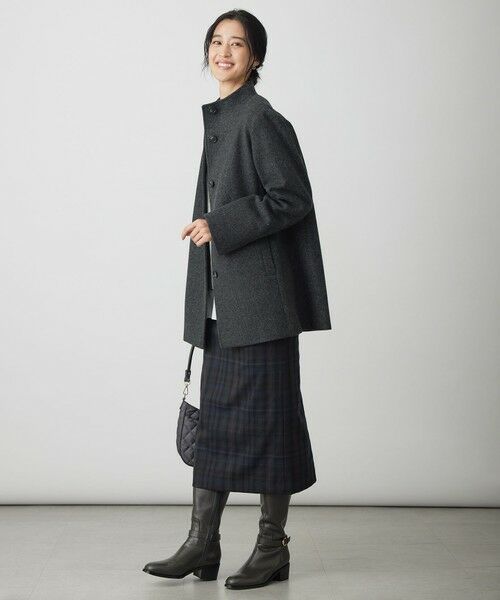 J.PRESS / ジェイプレス その他アウター | ショートビーバー ミディ丈 スタンドカラー コート | 詳細12