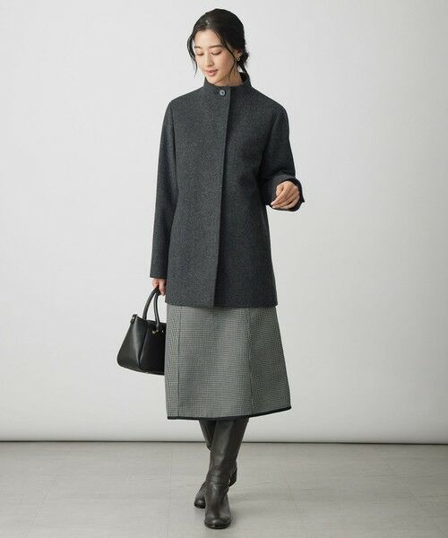 J.PRESS / ジェイプレス その他アウター | ショートビーバー ミディ丈 スタンドカラー コート | 詳細10