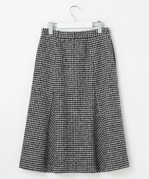 J.PRESS / ジェイプレス ミニ・ひざ丈スカート | ウールシルク ハウンドトゥース フレア スカート | 詳細7