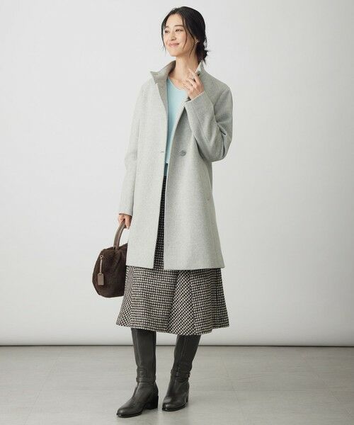 J.PRESS / ジェイプレス ミニ・ひざ丈スカート | ウールシルク ハウンドトゥース フレア スカート | 詳細17