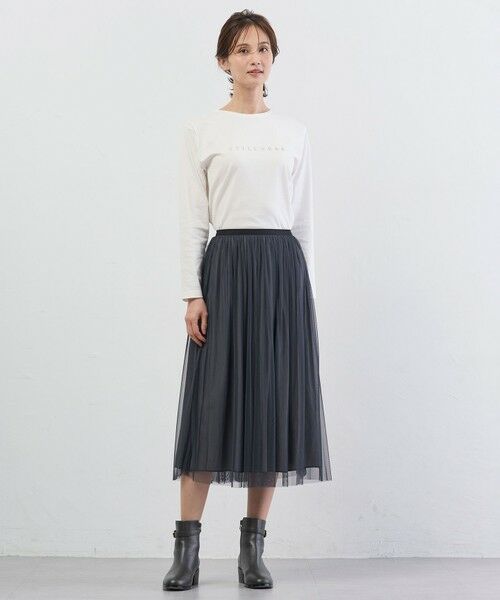 J.PRESS / ジェイプレス ミニ・ひざ丈スカート | 【2way】リバーシブル チュール スカート | 詳細1