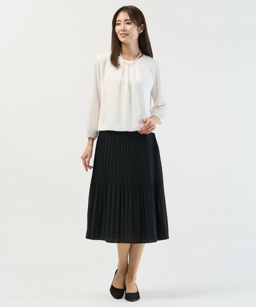 J.PRESS / ジェイプレス ミニ・ひざ丈スカート | ノルディス2wayジョーゼット プリーツ スカート | 詳細1