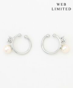 J.PRESS / ジェイプレス ピアス・イヤリング | 【WEB限定・2way・2set】パールビジュー イヤカフ リング
